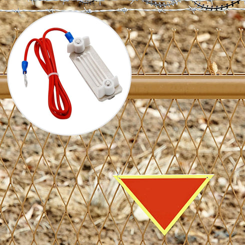 2 Pack Electric Fence Tape Connector, Polytape to Polytape Connector, Polytape to Energizer Connector, with 90 cm Wire (to Energizer)...