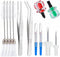 Essential Sewing Machine Cleaning Kit 12Pcs Includes Durable Tweezers Double Headed Lint Brush 4Pcs Short Screwdrivers,Seam Rippers|Sewing Machine...
