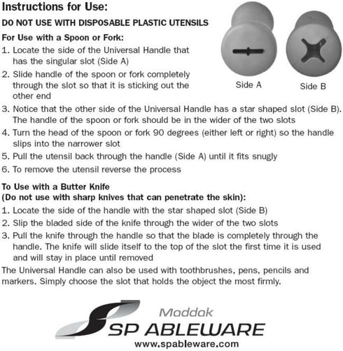 Ableware Universal Built-Up Handle (Pack of 4)...