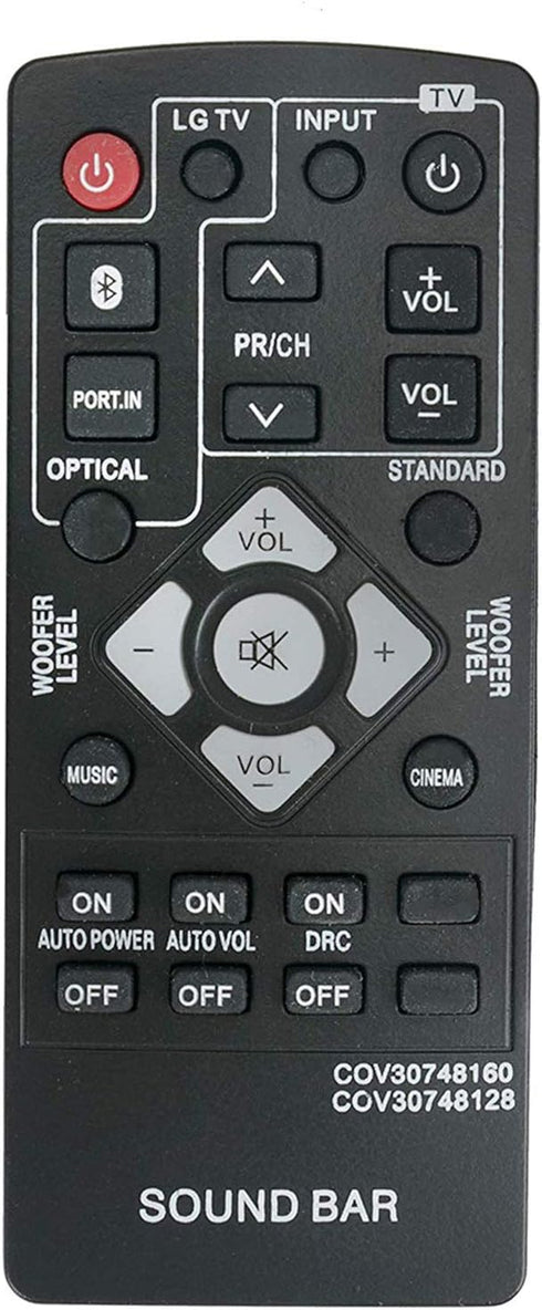 New 2-in-1 Remote Control COV30748160 COV30748128 Compatible with LG 2.1 Channel Powerful Bass Sound Bar NB2540 S24A1-W NB2540D S24A1W...