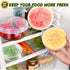 JIGUOOR Silicone Stretch Lids, 6 Pack Reusable Silicone Lids, Durable Food Storage Silicone Covers for Bowl, 6 Sizes to Meet Most Containers to Ke...