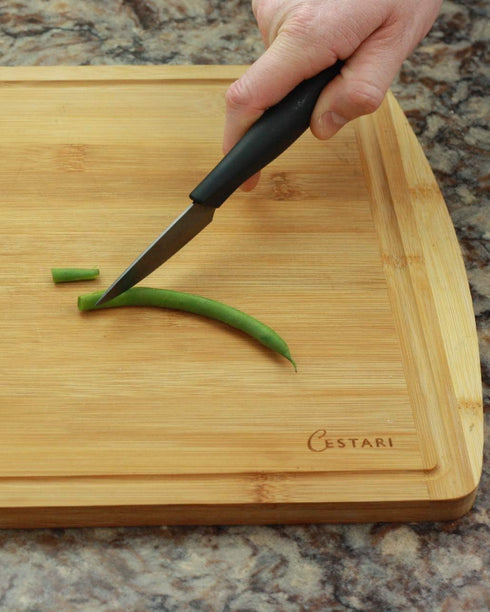 Cestari Charcuterie Board Accessories : Ceramic Paring Knife Blade Never Needs Sharpening; 3 Inch Paring Knife with Sheath - Black Mirror Finish R...