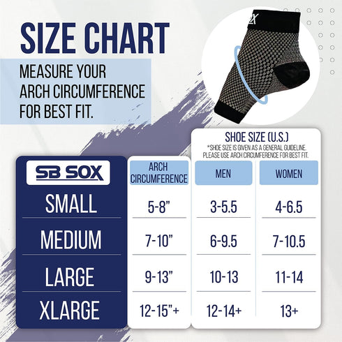 SB SOX Ankle Compression Sleeve - Plantar Fasciitis Compression Socks - Best Arch Support for All Day Wear - Relief for Heel Pain and Night Splint...