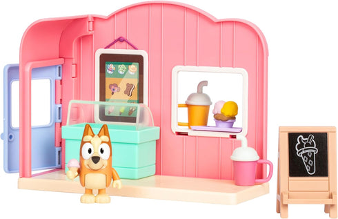 Bluey Mini Playsets Ice Cream Shop Playset | includes Articulated Bingo Figure and Accessories...