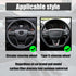 2Pcs Car Carbon Fiber Anti-Skid Steering Wheel Cover, Segmented Steering Wheel Protector, Universal Safe and Non Slip Car Accessory, Car Wheel Cov...