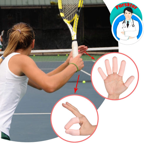 Finger Cots, Gel Finger Tips Protector, Finger Covers (14PCS, L size), New Material (Latex-Free), Finger Sleeves Great for Finger Cracking, Dermat...