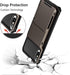 Vofolen Case for iPhone Xs Case iPhone X Wallet ID Slot Credit Card Holder Scratch Resistant Dual Layer Protective Bumper Rugged TPU Rubber Armor ...