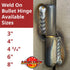 4 3/4" Weld On Bbq Smoker Pit Bullet Door Lid Hinge greasable zerk 4.75 in parts...