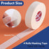 Masking Tape White Masking Tape Bulk 3/4 Inch ×55 Yards Artists Tape General Purpose Masking Tape for Crafts Painting Art Home School Office, 4 Ro...