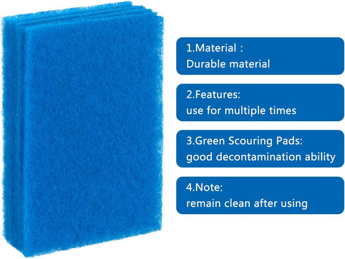 Jetec Scrub Pads Scouring Pads Sponge Dish Scrubber Scouring Pads Cleaning Non Scratch Pads for Kitchen Scrubbers Dishes Cleaning (Blue, 100 Piece...