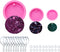 3pc Glossy Resin Silicone 1.5in 2in 2.5in Circle Molds Pet Cat Tag DIY Keychain Mould with 10PC Key Ring(DY0079+DY0080+DY0260)...