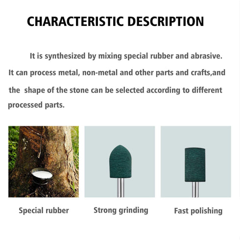 Rubber Polishing Burrs Bits Bullet Cylinder Shape Mounted Point Polishing Bits Rubber Wheel Bit,Electric Drill,Rotary Tool Accessories 3 mm Mandre...