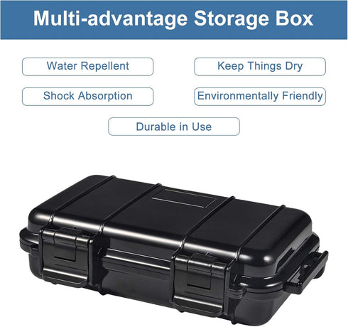 Waterproof Shockproof Box, Plastic Protective Hard Case, Outdoor Survival Box Hard Drive Case, Protective Grip Carry Phone Case Airtight Outdoor S...