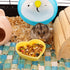 2 Pcs Hamster Food Bowl Hedgehog Ceramic Cute Shape Anti-Turning Food & Water Bowl for Hamster Hedgehog Gerbil Rat Guinea Pig (Yellow and Red)...