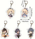 SUREHOME Genshin Impact Keychain set,29 Pack Acrylic Genshin Impact Figure Keychain Cute Feature Design Keyring Exquisite Anime Keychains Genshin ...