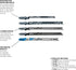 Bosch T-Shank Jig Saw Blade Set T501, 5 Pieces, 3-1/4'' - 4'', 6-24 TPI, For Wood And Metal...