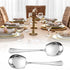 3 Pcs Large Serving Spoons, Stainless Steel Serving Spoon, Spoons Table Spoons, Long Handle Soup Spoons, Large Serving Tablespoons, Serving Spoons...