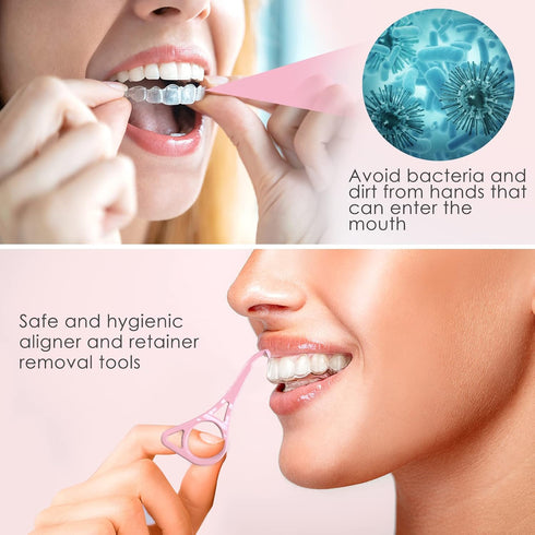 Aligner Removal Tool, 5 Retainer Remover Tool, Invisible Braces Removal Tools, Suitable for Removing Braces, Trays, Retainers, Dentures and Aligne...