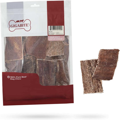 GigaBite Assorted Beef Gullet Jerky (1-Pound) - All Natural, Free Range Beef Esophagus Taffy Dog Treat by Best Pet Supplies...