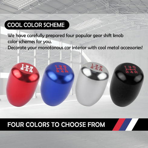 Car Gear Shift Knobs,Stylish Aluminum Alloy Manual Shift Knob 5 Speed for Car Decorations & Comfortable Touch,Universal Car Accessories Interior S...