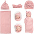 Reborn Baby Doll Clothes Accessories for 17-22 Inch Baby Boys Girl Dolls Soft Gentle Blanket 4 Pcs Newborn Infants Printed Pink 30*30 Inch…...
