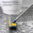 Floor Scrubbing Brush with Long Handle,Squeegee and Comb?Hard Bristle Sweeping Broom for Tiles,Cleaning Pet Hairs, Sofa, Window, Carpet, Bathroom ...