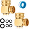 Garden Hose Swivel elbow Connector 90 Degree Solid Brass Adjustable 180° Swivel .(2 PCS)...
