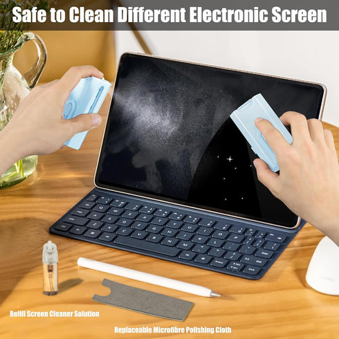 Laptop Screen Keyboard Cleaner Kit for Airpods iPhone, walrfid Electronic Phone Cleaning Spray Brush Tool for iPad, Phone, Computer, MacBook, Earb...