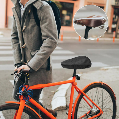 Yolev Waterproof Bike Seat Cover with Drawstring Waterproof Bike Seat Rain Cover with Drawstring Seat Protective Water Resistant Bicycle Saddle Ra...