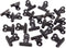Honbay 20PCS 30mm(1.2inch) Black Metal Bulldog Clips Hinge Clips for Documents, Planner Pages, Receipts, Pictures, Photos, etc...