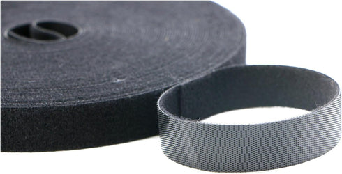Reusable Fastening Tape Cable Ties 3/4 Inch Double Side Hook Roll (5 Yard, Black Upgraded Version)...