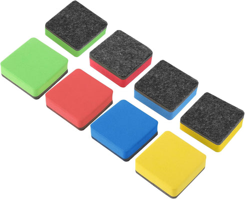 4 Pack Dry Erase Erasers Whiteboard Cleaner Pads Chalkboard Small Wipers Colorful Marker Erase Supplies for Classroom Office Glass White Board Tea...