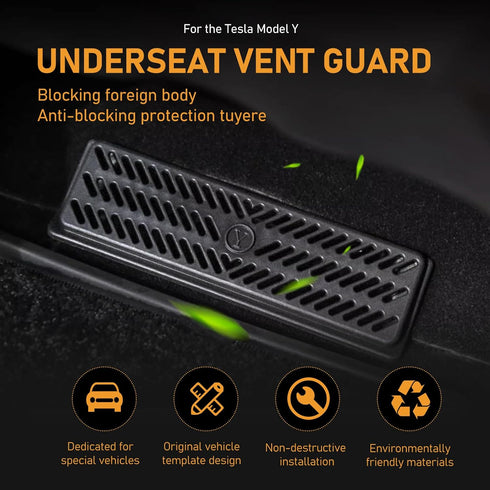 Pack-2 Car Under Seat Air Outlet Vent Cover, Car Backseat Air Vent Cover, Waterproof Backseat Air Flow Vent Grille Protector Compatible with Tesla...