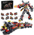 Transforming Train Building Block Toys for Boys Girls Aged 6-12.Steam Train or 8 Locomotive Models or Train Warrior Robot.Wheeled Train Toys.8in2 ...