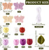Craftdady 32Pcs Tulip Butterfly Leaf Silicone Focal Beads Spring Theme Flower Beads Keychain Making Kit with Nylon Cord for Crafts DIY Beadable Pe...