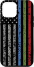 iPhone 12 mini Police Military and Fire Thin Blue Green Red Line Flag Case...