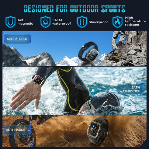 Smart Watches for Men?Make/Answer Call? 1.91" Curved Screen 5ATM Waterpoof Military Fitness Tracker Smart Watch for Android iOS Phones Heart Rate ...