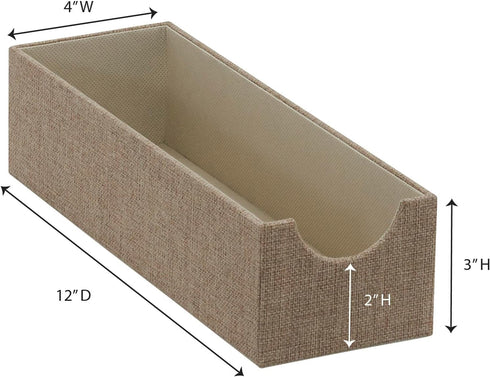 Household Essentials Brown 720-1 Deep Drawer Organizer Box for Storage | 12 in x 4 in x 3.13...