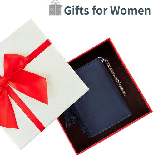 Gostwo Wallet Women, Bifold Leather Small Wallets Woman, Slim RFID Credit Card Wallet with ID Window & Zippered Coin Pocket, Cute Small Wallet wit...