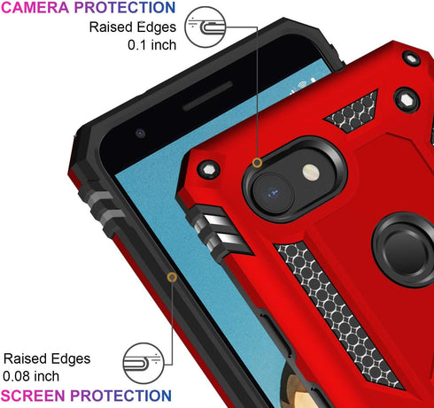 LUMARKE for Google Pixel 3A Case with Screen Protector,Pass 16ft. Drop Tested Military Grade Protective Phone Cover with Magnetic Ring Kickstand C...