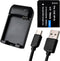 Digital Camera Battery Charger and 3.7V 700mAh NP-6L Rechargeable Lithium Battery (NP-6L Battery Charger)...