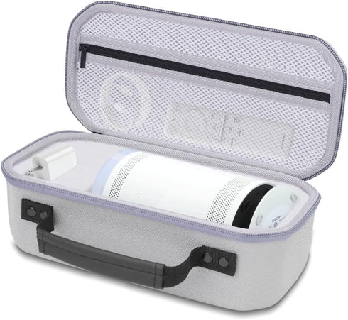 Hard Travel Carrying Case for Samsung The Freestyle Projector 1st / 2nd Gen 2023 Model, Portable Shockproof Storage Case with Mesh Pocket for Powe...