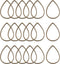 MECCANIXITY Teardrop Beading Hoop Link, Hollow Open Bezel Charm Linking Rings 0.55"x0.86" Bronze for Earring Jewelry Making, Pack of 20...