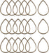 MECCANIXITY Teardrop Beading Hoop Link, Hollow Open Bezel Charm Linking Rings 0.55"x0.86" Bronze for Earring Jewelry Making, Pack of 20...