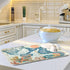 Nautical Ocean Seahorse Dish Drying Mat for Kitchen Counter 16x18 in Retro Map Microfiber Drying Mats Absorbent Reversible Dish Pad Medium Dish Dr...