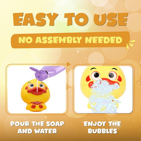 Duck Bubble Bath Toy with Musical Ducklings | Toddler & Kids Bubble Machine | Fun Bathtub Toys with Swimming Duck Toys | Safe & Joyful Toddler Bat...