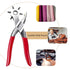 Tytroy 9" Heavy Duty Leather Hole Punch Tool with 6 Sizes (1.5-5mm), 6" Ruler, and Grinding Rod for Belts, Handbags, Watch Straps, Shoes, Plastic ...