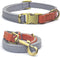 QRDA Dog Collar and Leash Set Silver Gray Adjustable Durable Nylon Pet Collars with Leashes Tactical Dog Leash Breakaway Dog Collar for Small/Medi...