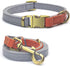 QRDA Dog Collar and Leash Set Silver Gray Adjustable Durable Nylon Pet Collars with Leashes Tactical Dog Leash Breakaway Dog Collar for Small/Medi...