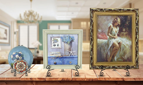 Easel Stand, 12 Inch Plate Stand, 1 Pack Metal Plate Holder for Display, Iron Plate Stands for Picture Frame Record Album Collectibles...
